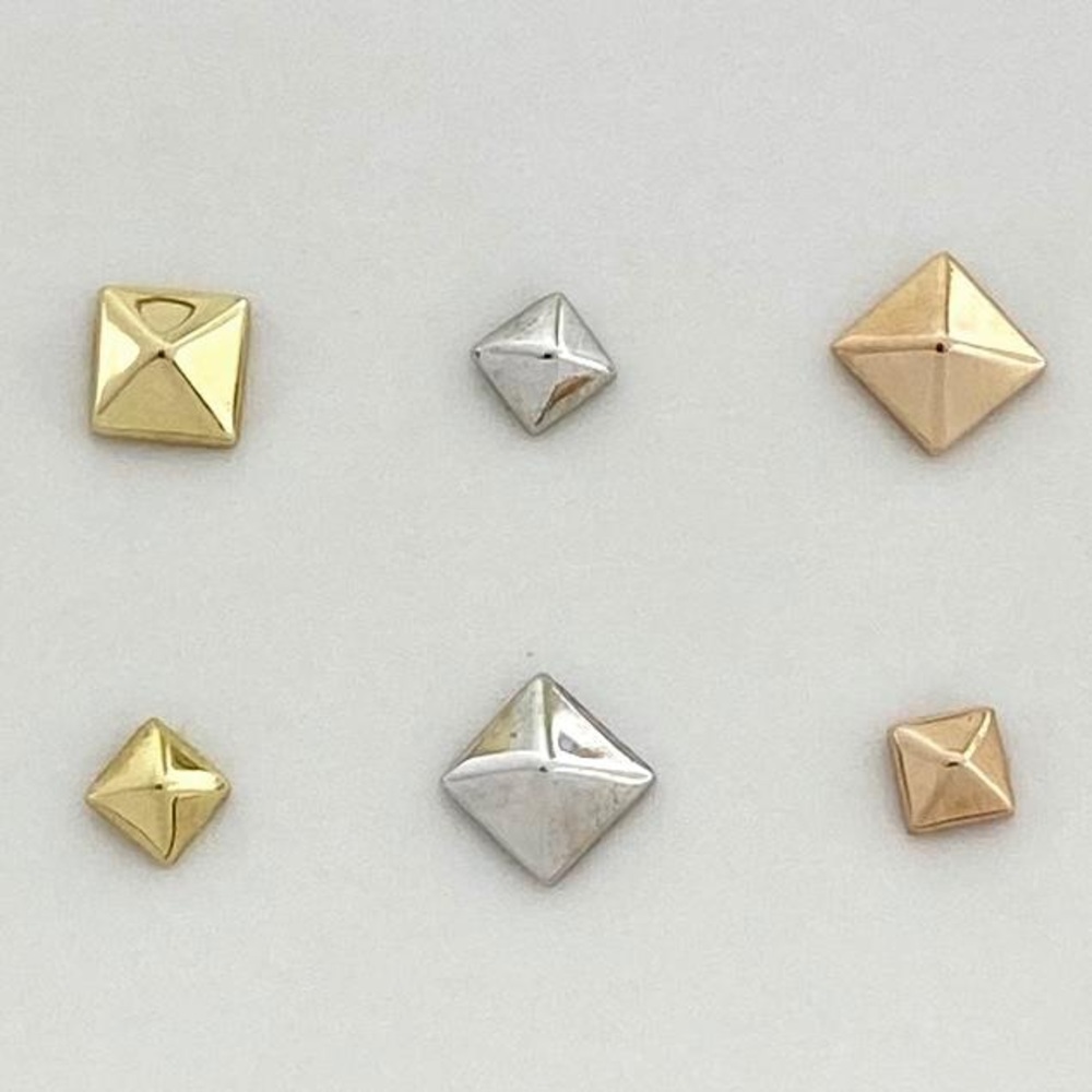 BVLA 14k rose gold pyramid ends - Picture 4 of 6